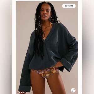 Free People Beach Alyria Solid Pullover. NWOT. Tan